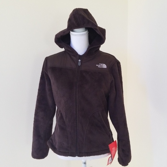 NWT! The North Face S/P brown fuzzy jacket/ hoodie - Picture 1 of 8